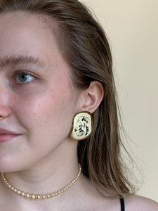 Gold painted earrings