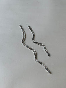 sterling bar and bead anklet