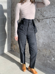 Benetton wool suspender pants