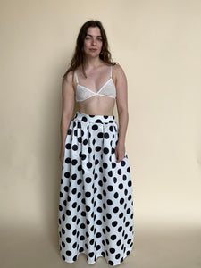 satin polka dot skirt dress