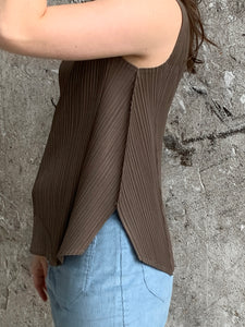 Pleats Please taupe top