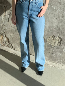 light blue bootcut jeans