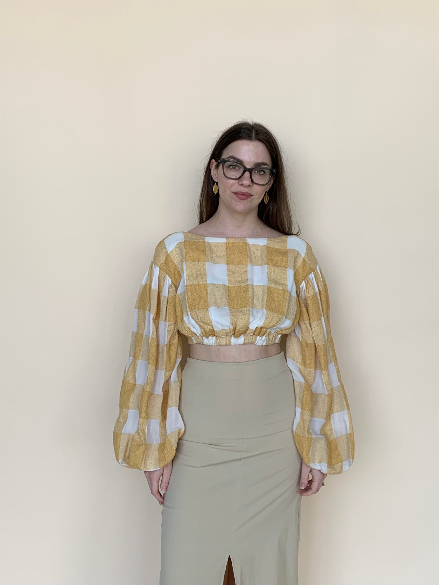 Acler plaid crop top