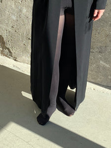 black maxi coat