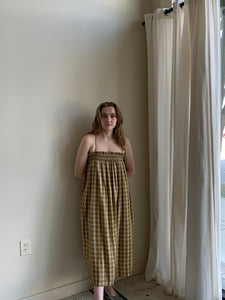 Ali Golden plaid midi dress