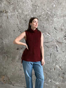 maroon tunic sweater