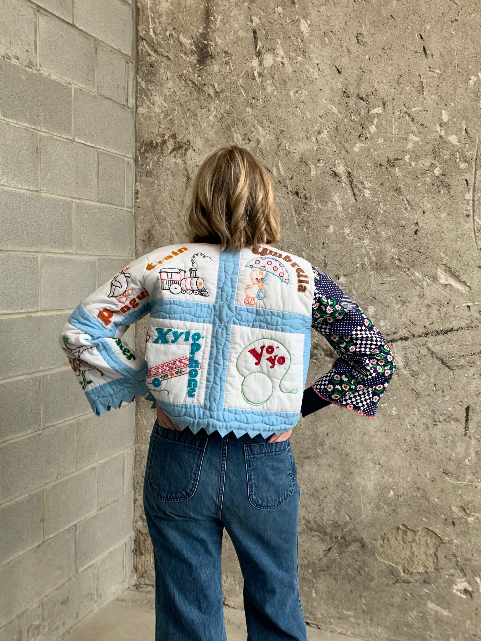 upcycled quilted jacket