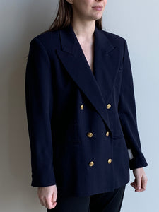 navy wool blazer