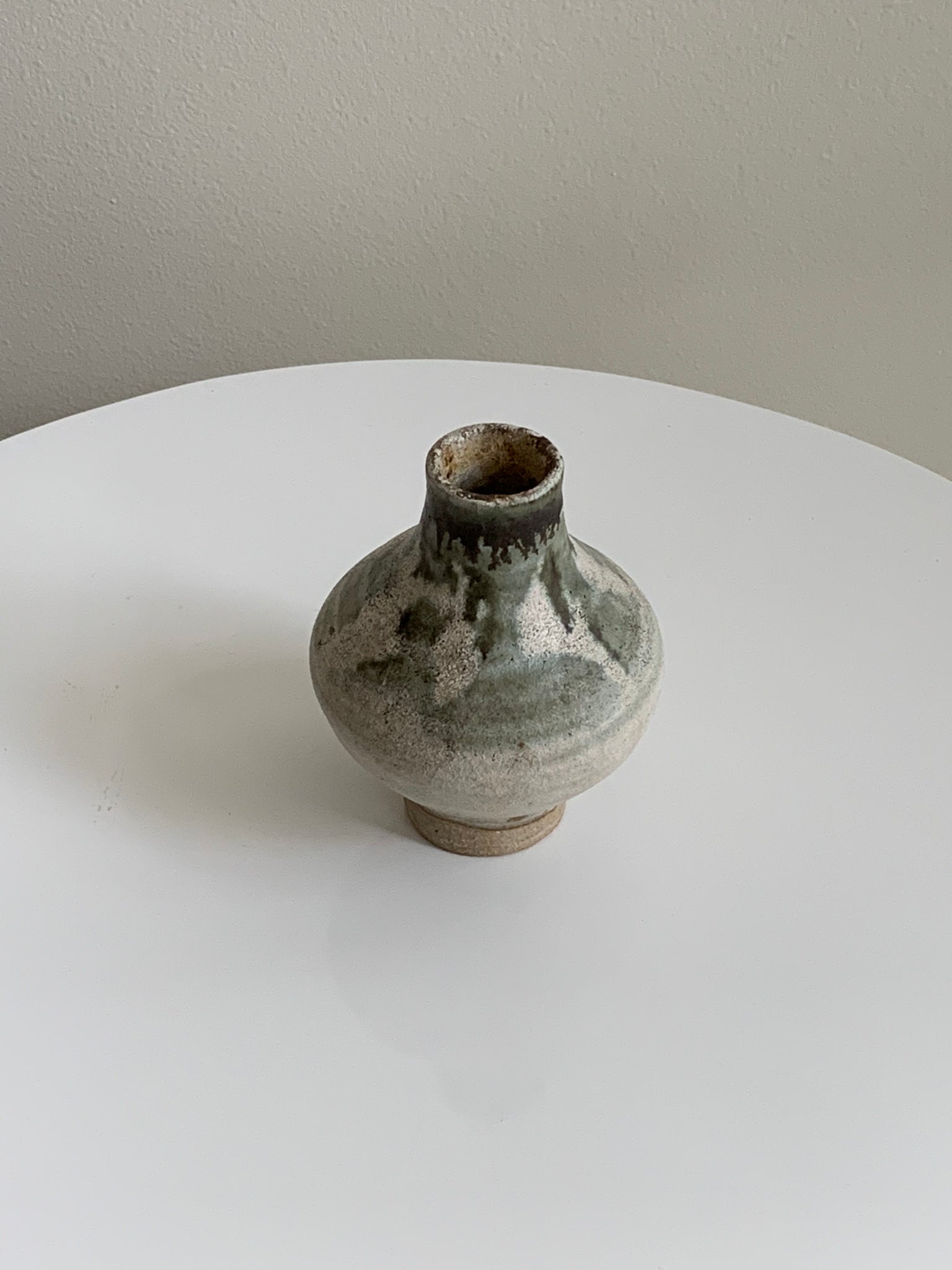 sage ceramic bud vase