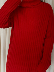 Vintage DKNY red turtleneck sweater