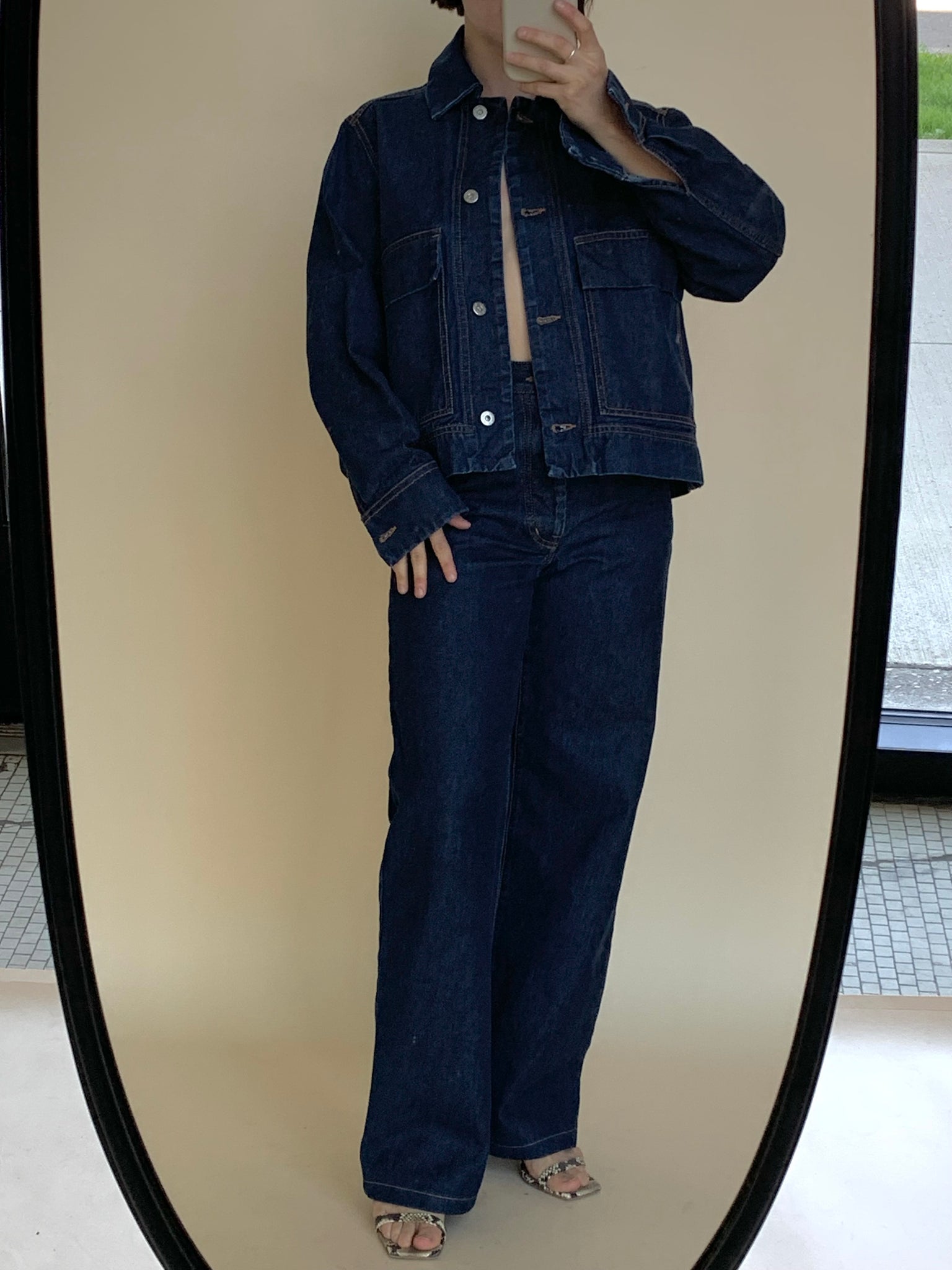 kowtow wide leg jeans