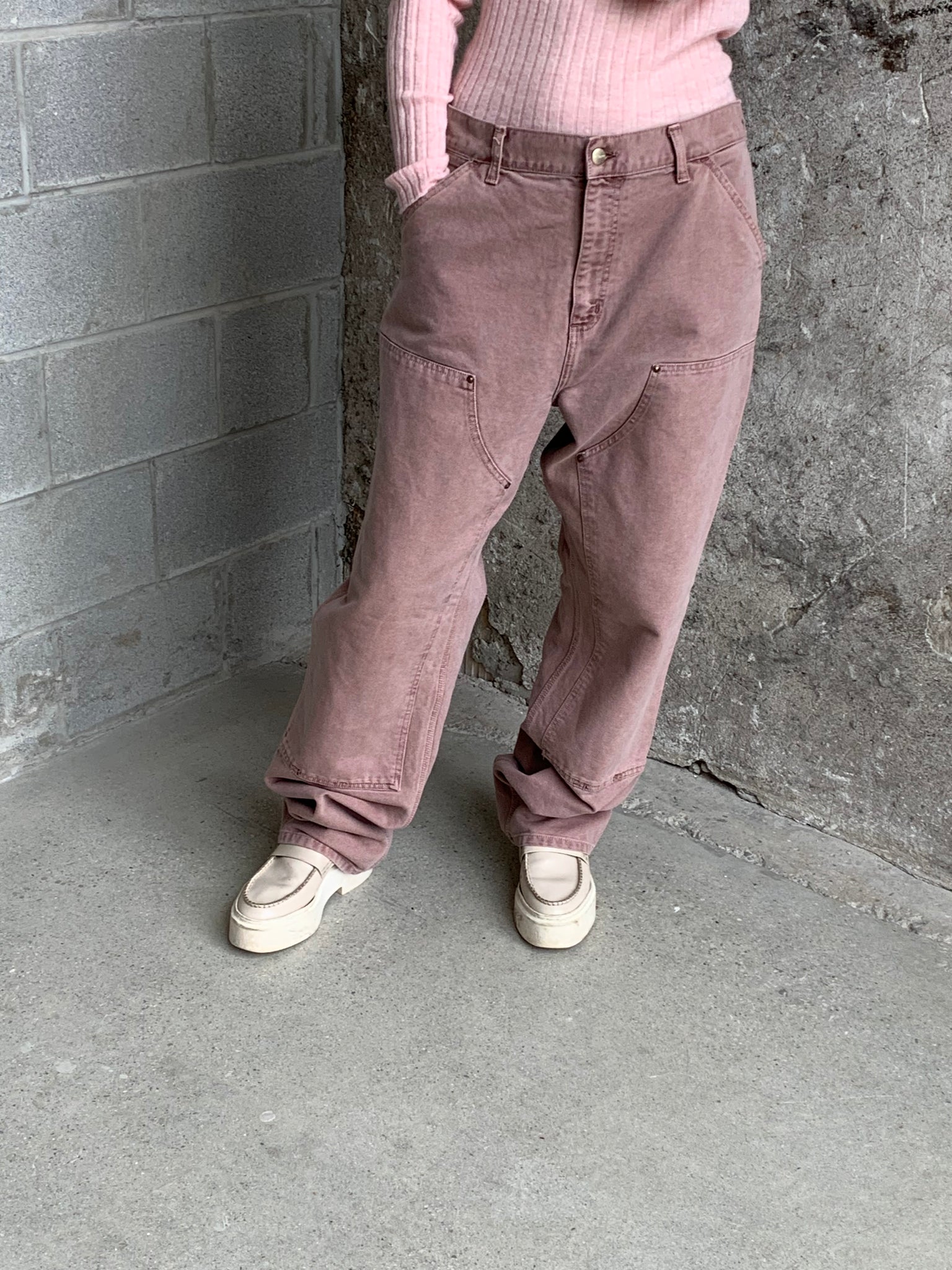 pink Carhartt WIP Double Knee pants