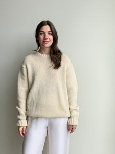 cream wool crew sweater