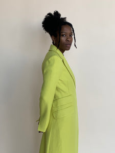 Lime trench coat