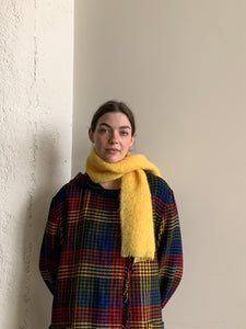 Yellow vintage mohair scarf