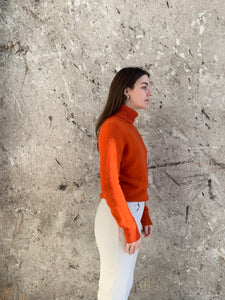 ESPRIT orange cashmere turtleneck