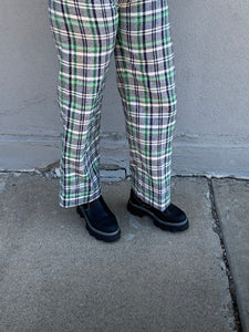 60s plaid pant suit