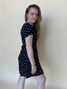 90s flower print mini dress