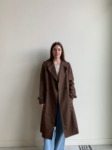 brown classic trench coat