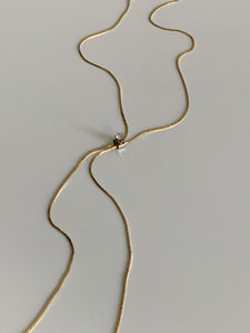 dainty gold bolo necklace