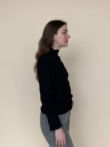 St. John ruched turtleneck top