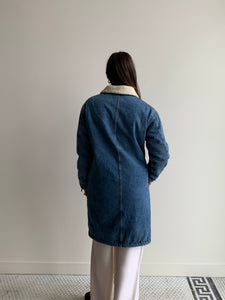 denim sherpa coat