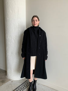 Black wool & cashmere coat