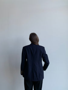 navy wool blazer