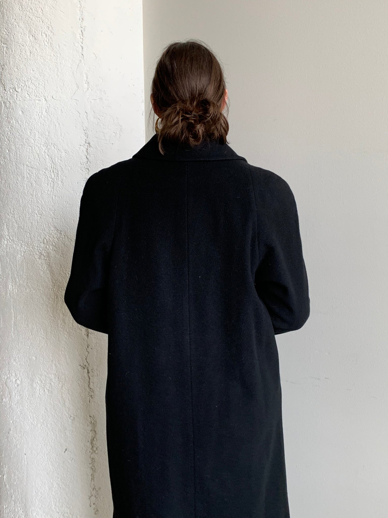 Black wool & cashmere coat