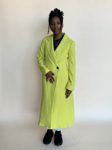 Lime trench coat