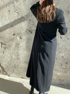 black maxi coat