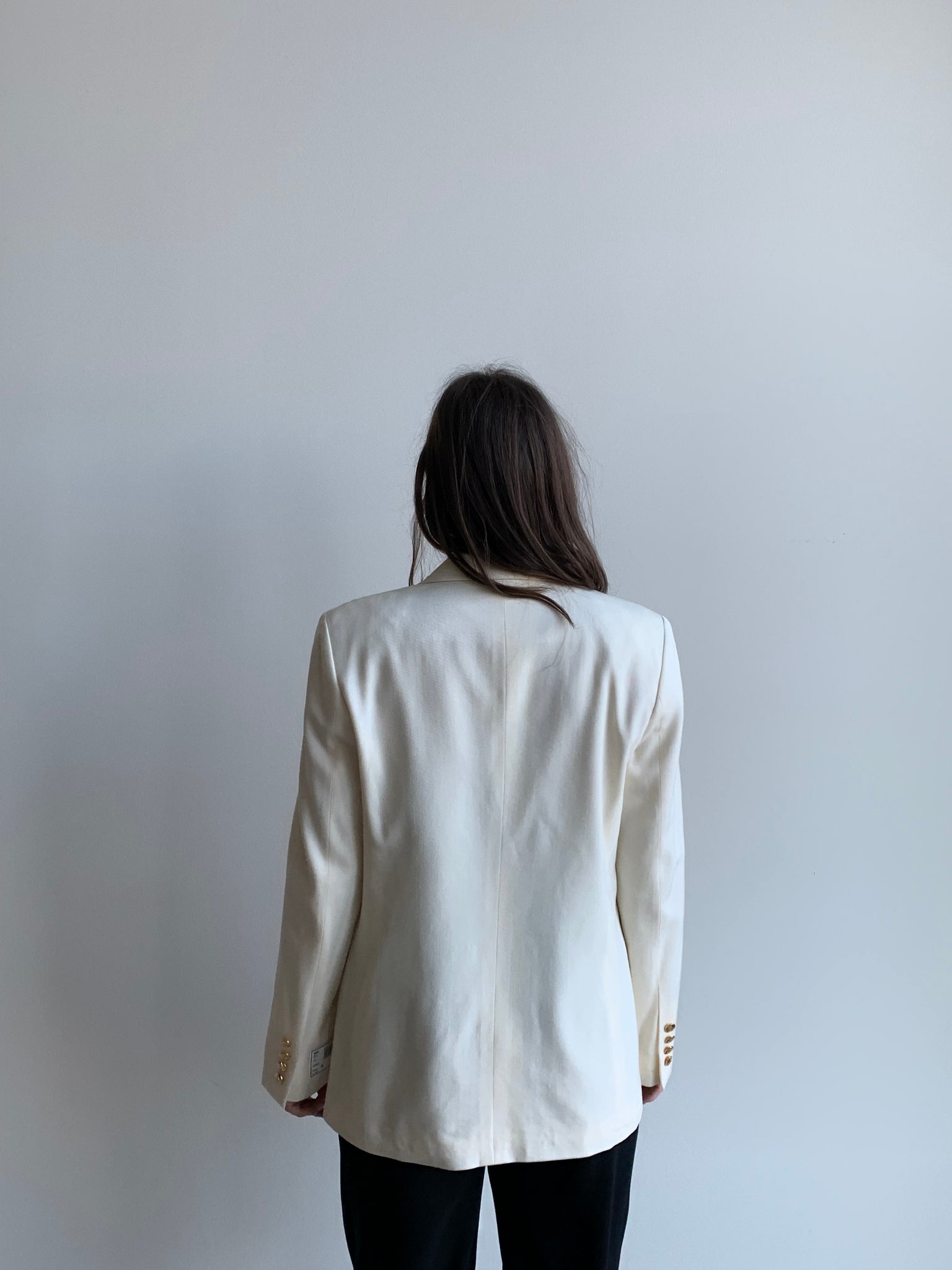 cream wool blazer