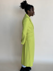 Lime trench coat