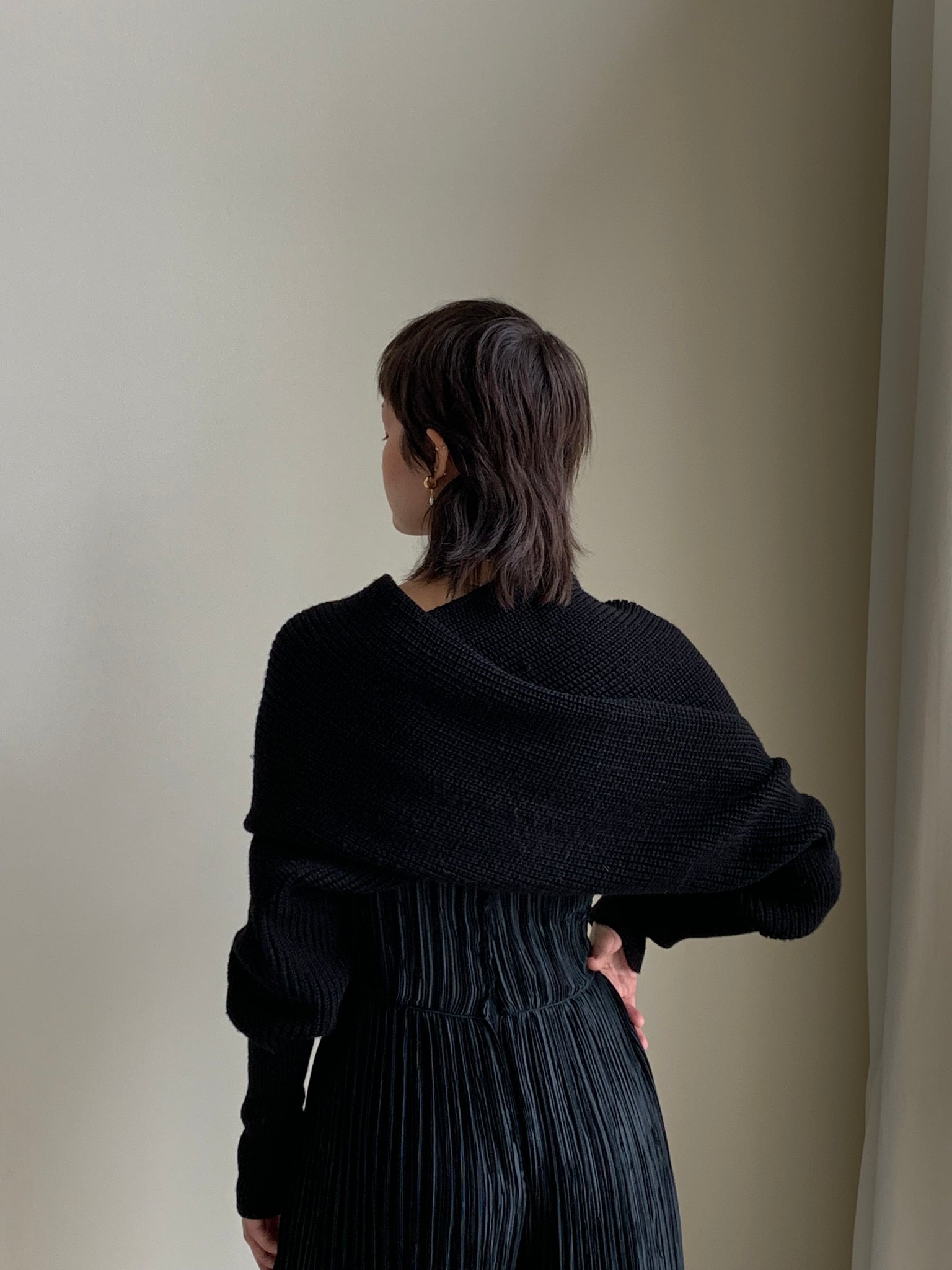 Merino wool shrug