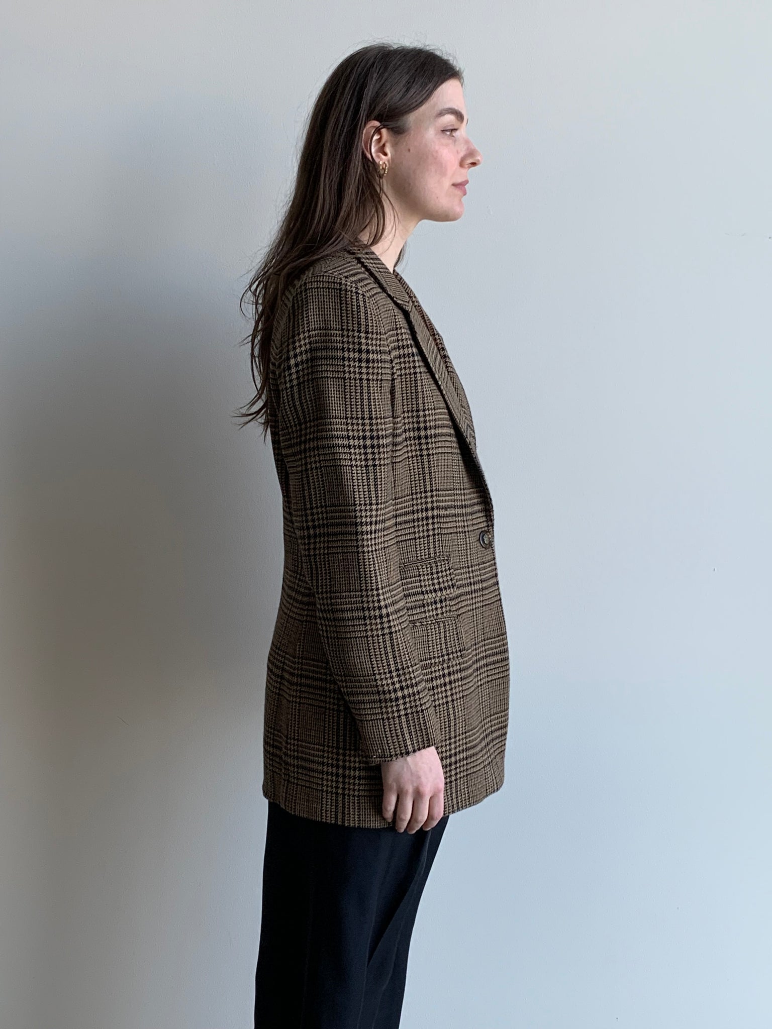 Jones brown houndstooth blazer