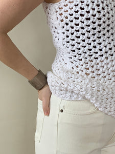 Silver metal mesh cuff