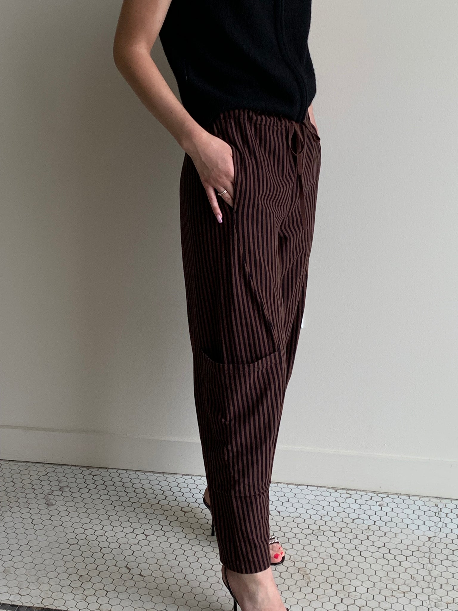 Striped cargo pants