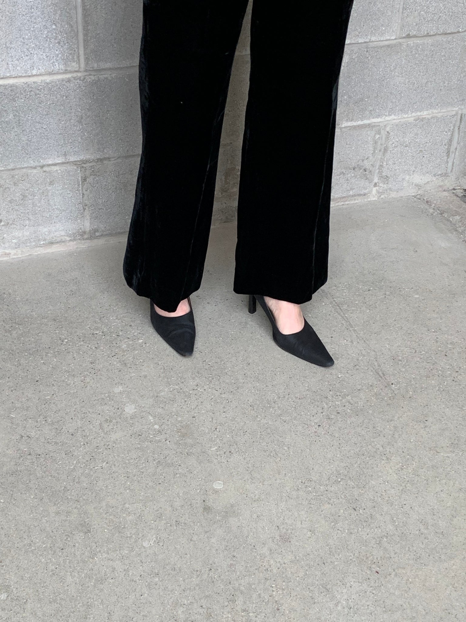 90s YSL black heels