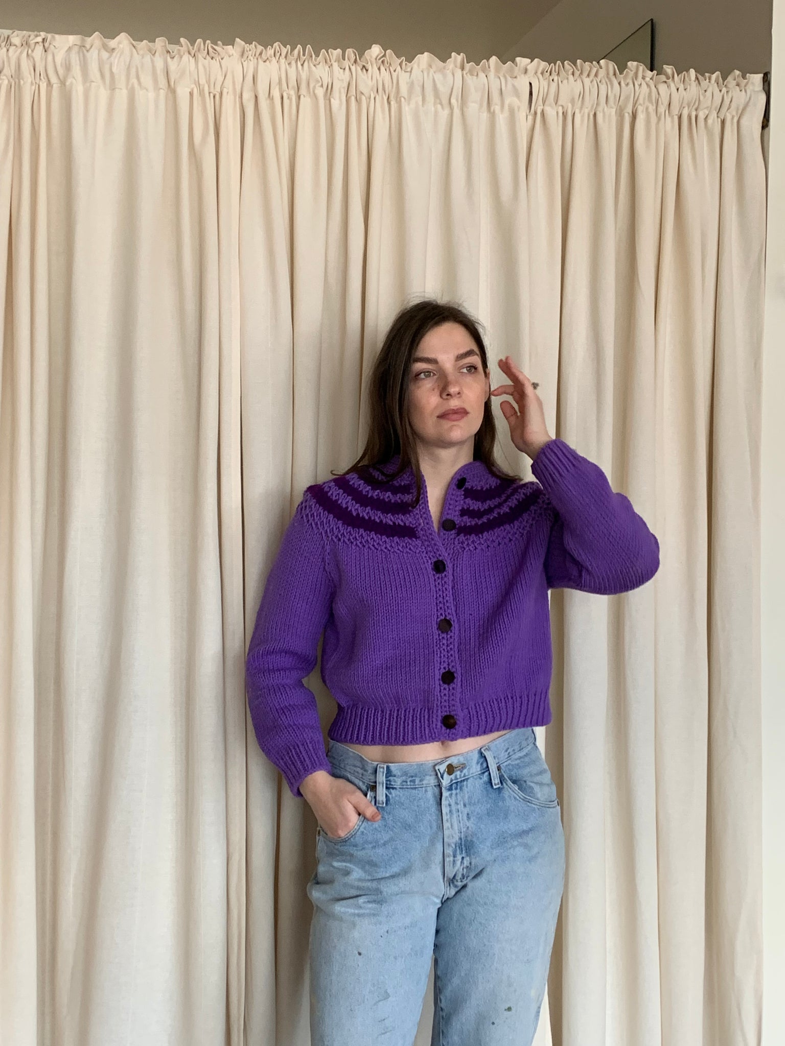 Purple vintage cardigan