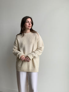 cream wool crew sweater