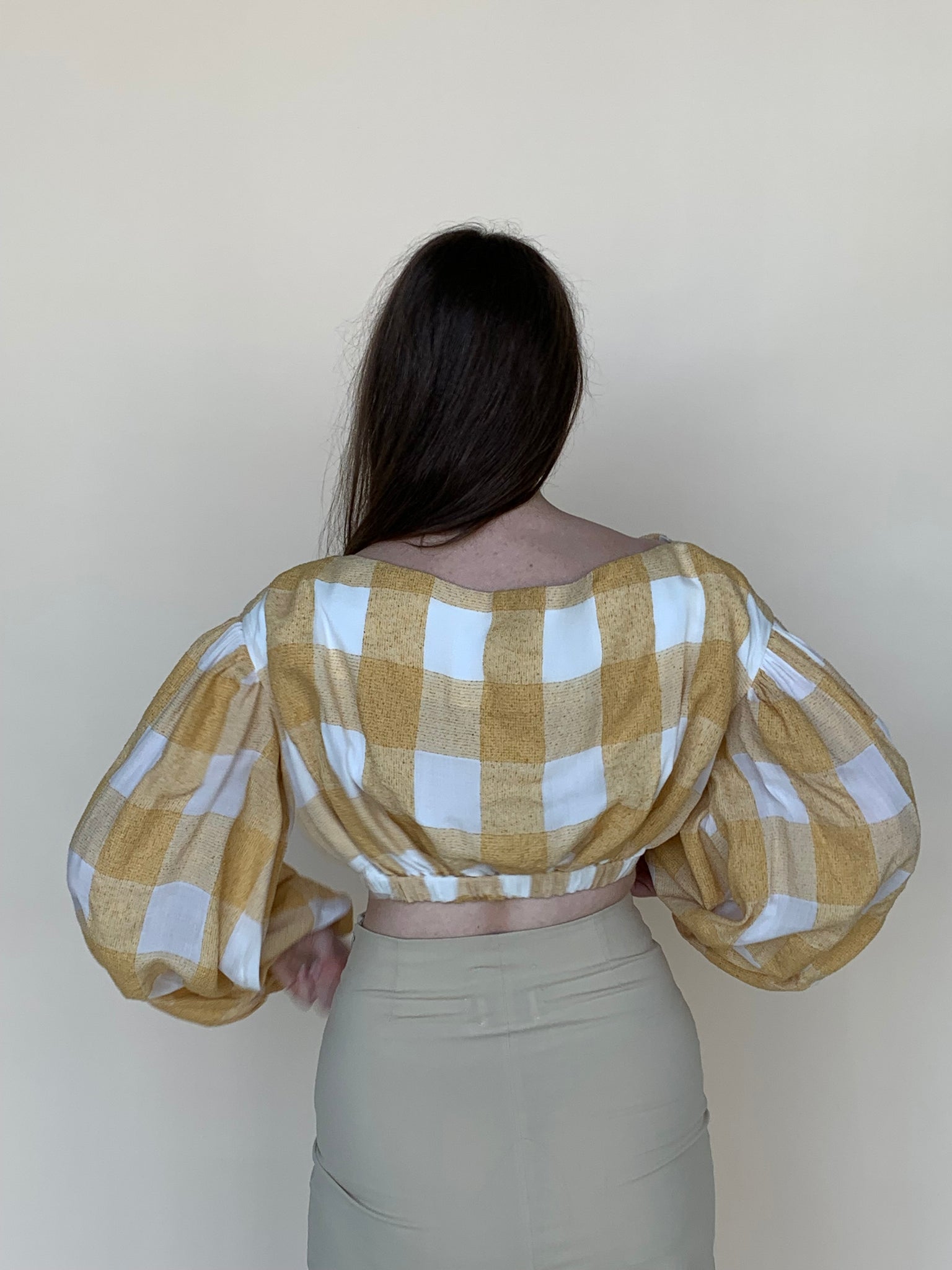 Acler plaid crop top