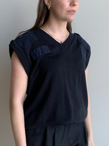 navy utilitarian sweater vest