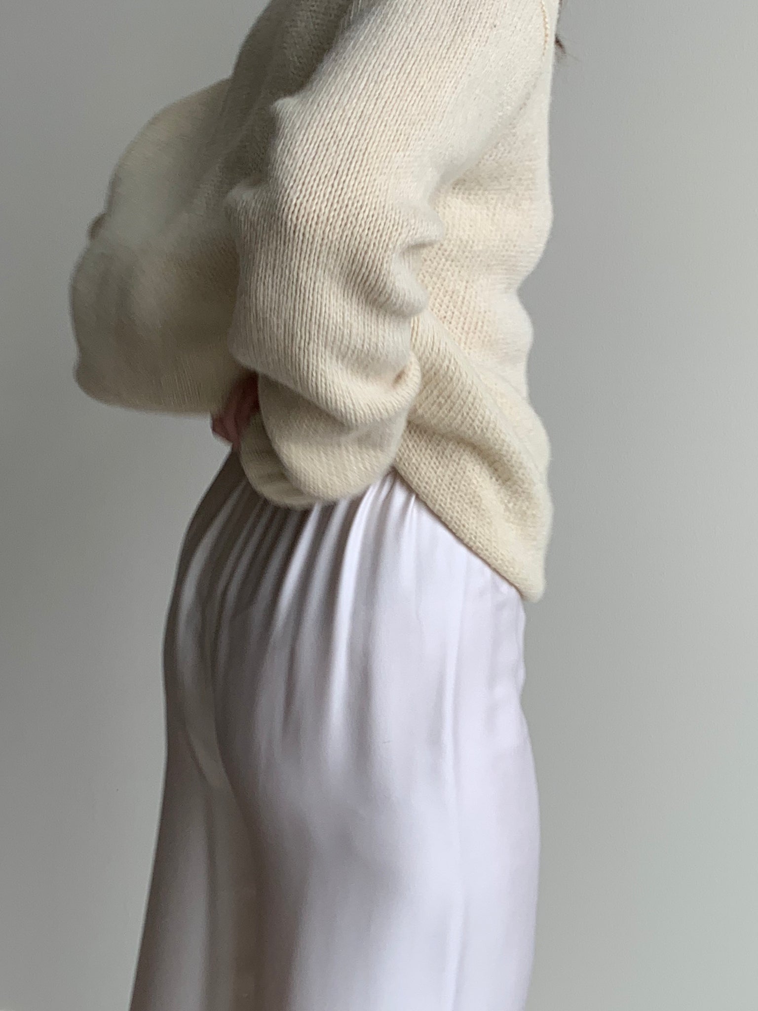 cream wool crew sweater