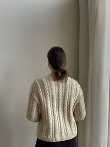 Cream cable knit vintage cardigan