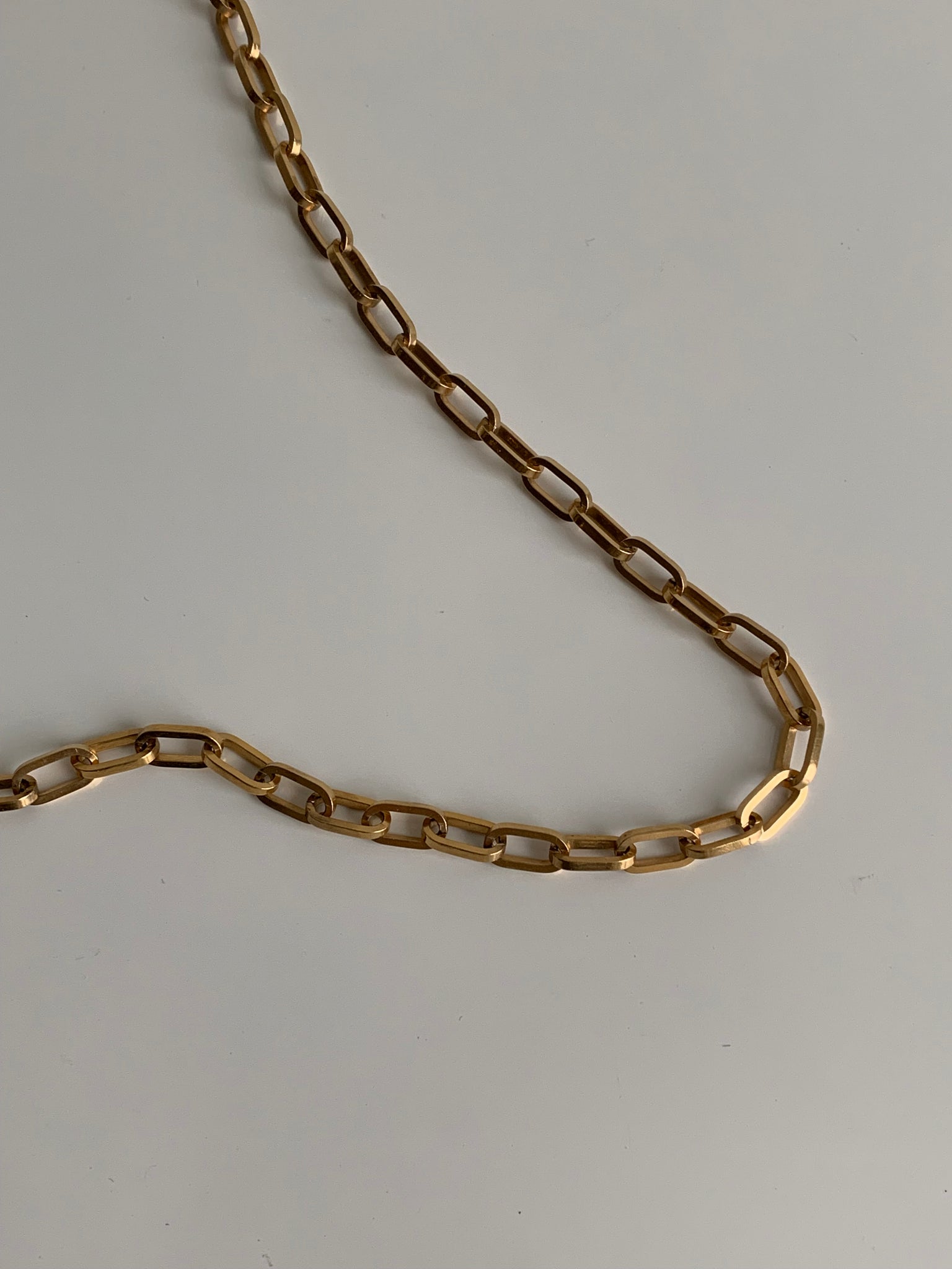 gold plated paperclip necklace