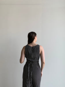 Reformation striped jumpsuit