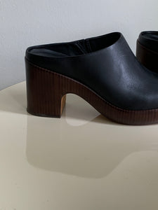 black platform Vince clogs