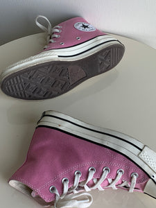 pink Converse high tops