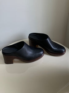 black platform Vince clogs