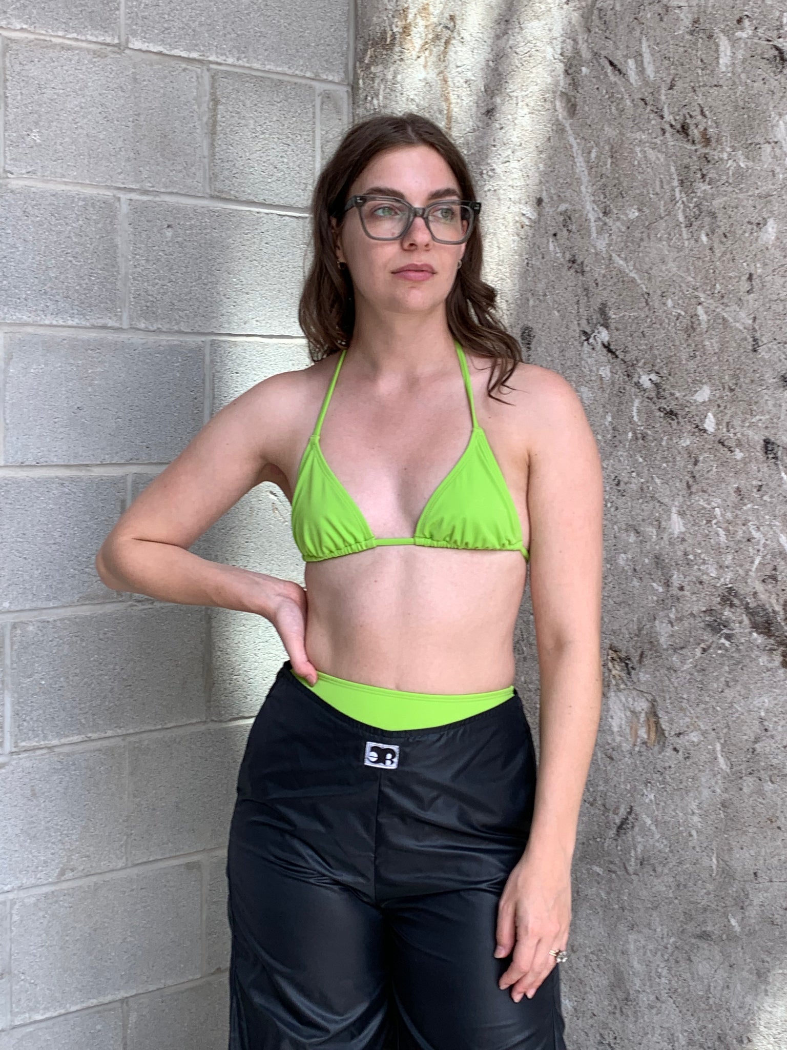 lime green Nu Swim bikini set